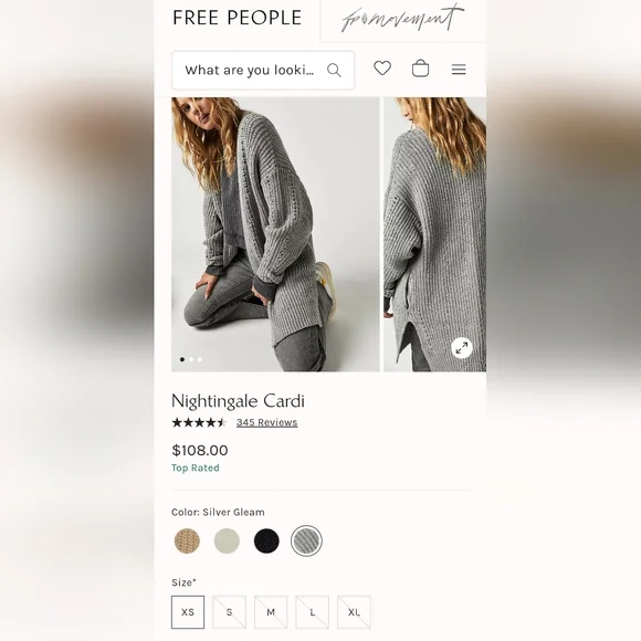 NWOT Free People Nightingale Cardi - Picture 13 of 13